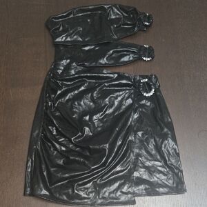 Cider Black Strapless Dress